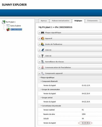 Comment savoir si l'installation de la version 2.00.08 du firmware a été mise en place avec succès ?