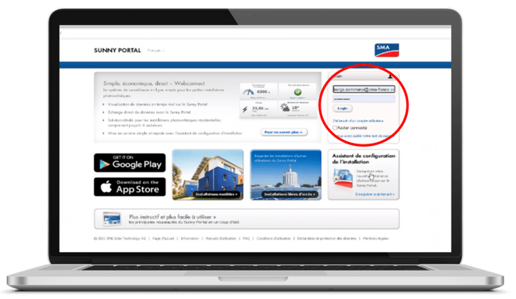 Retourner à la page d‘accueil - Sunny Portal