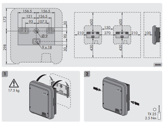 Fixez le support mural sur le mur et placez le transformateur dessus