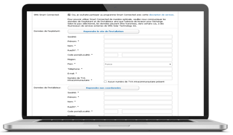 Données de l‘installation - Sunny Portal