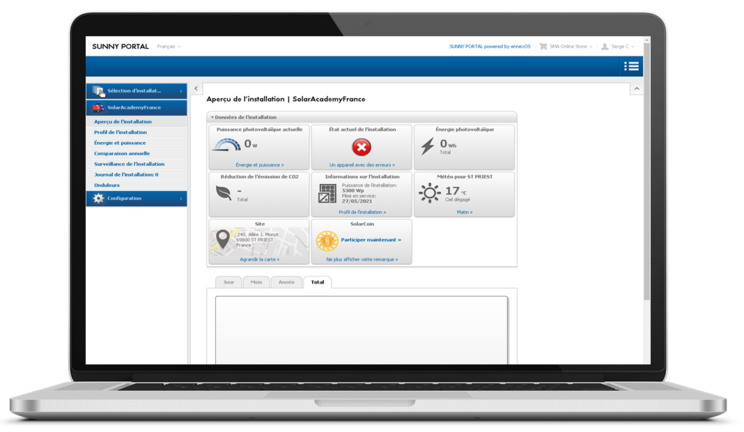 Sunny Portal programmation
