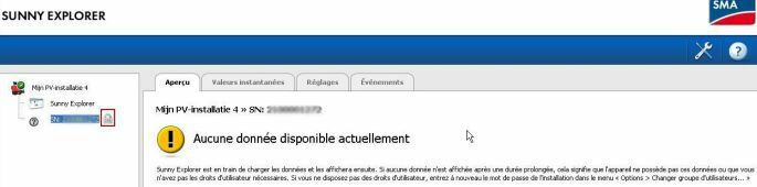 Que faire si les données de l'onduleur sont indisponibles dans le Sunny Explorer?