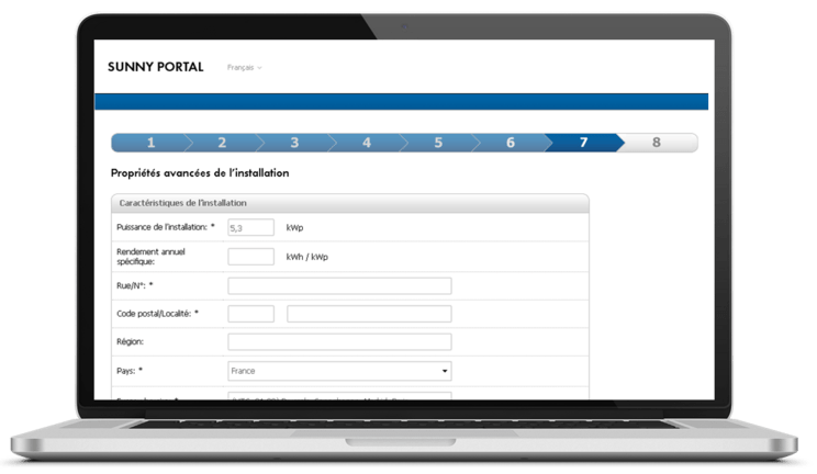 Données de l‘installation - Sunny Portal