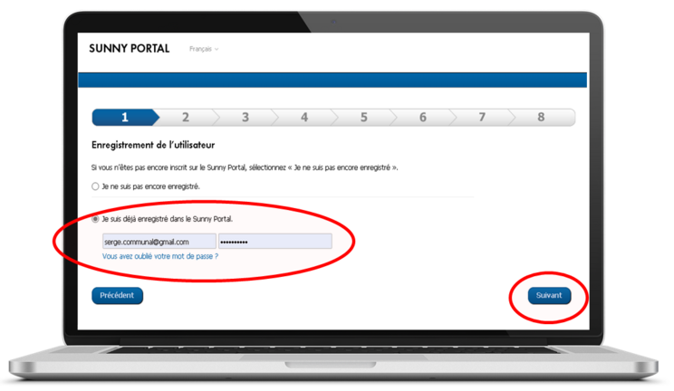 Identifiant installateur - Sunny Portal