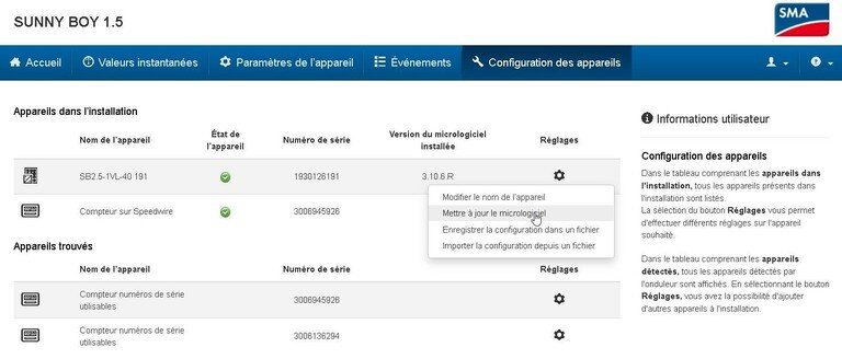 firmware sunnyboy 1.5
