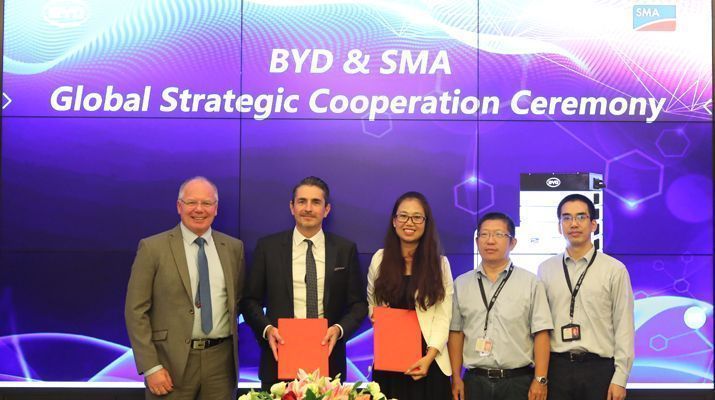 SMA et BYD étendent leur partenariat stratégique dans le secteur des systèmes de stockage aux régions du monde à forte croissance