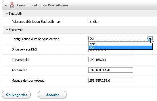 Comment pouvons-nous convertir l'adresse IP de l'onduleur d'une valeur dynamique à celle d'une adresse fixe ?