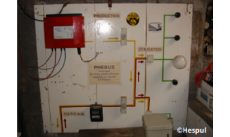 Installation Phébus 1, première micro-centrale photovoltaïque raccordée au réseau en 1992
